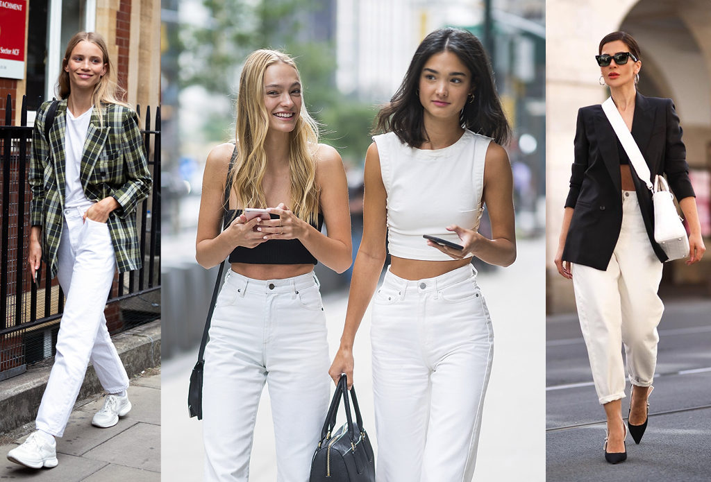 Лето в городе:  с чем носить белые джинсы  – 4 модные идеи