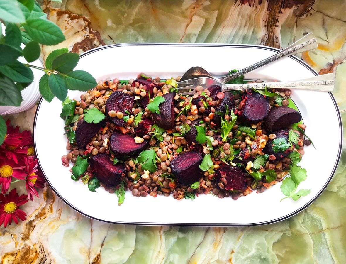 Свекольный салат с чечевицей – на страже здоровья