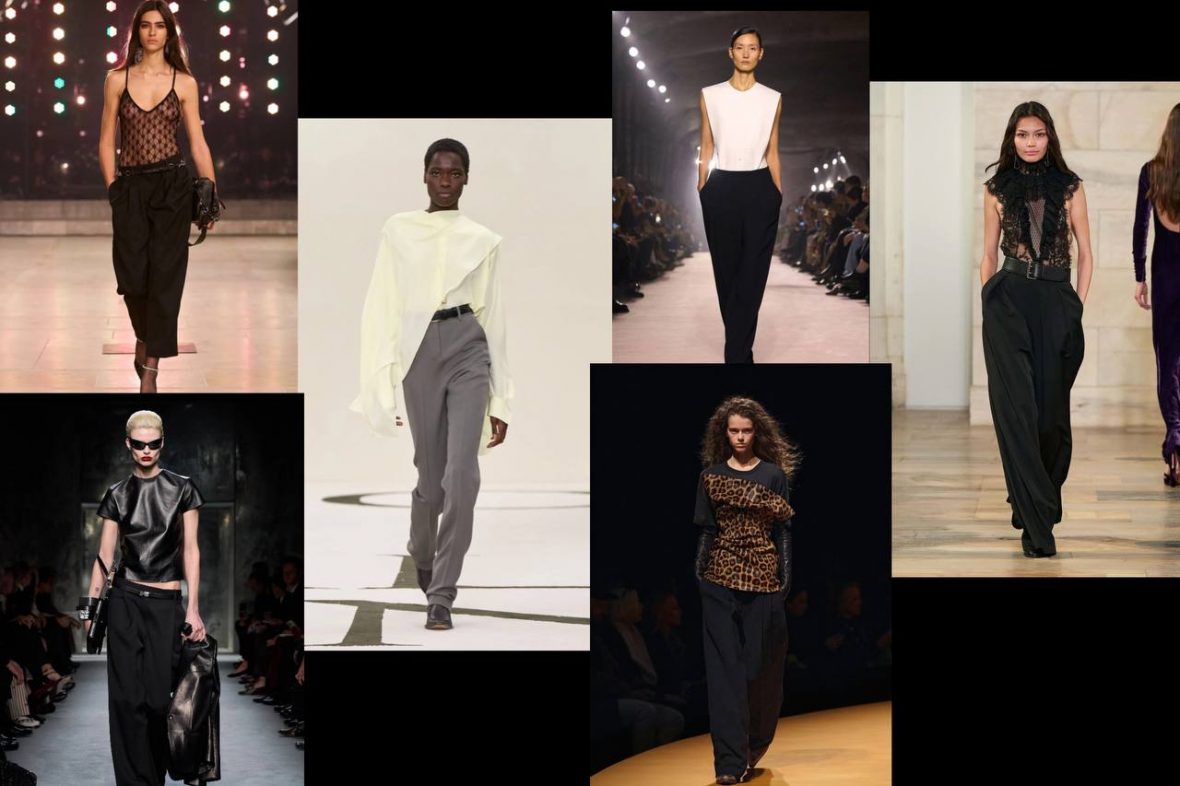 Из офиса на вечеринку: сексуальный топ с костюмными брюками